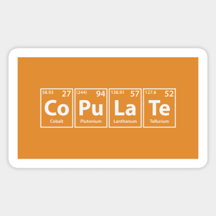 Copulate (Co-Pu-La-Te) Periodic Elements Spelling Sticker